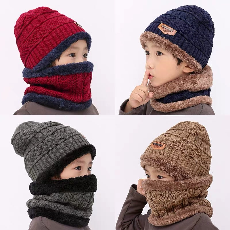 Cozy Kids' Knitted Hat and Scarf