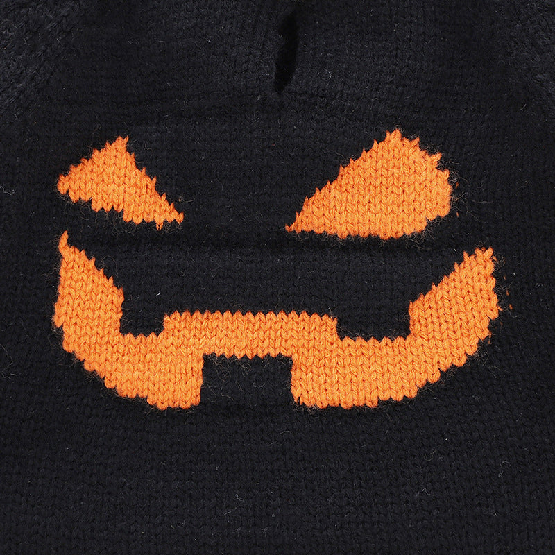 Halloween Baby Hooded Knitted Rompers Jumpsuit