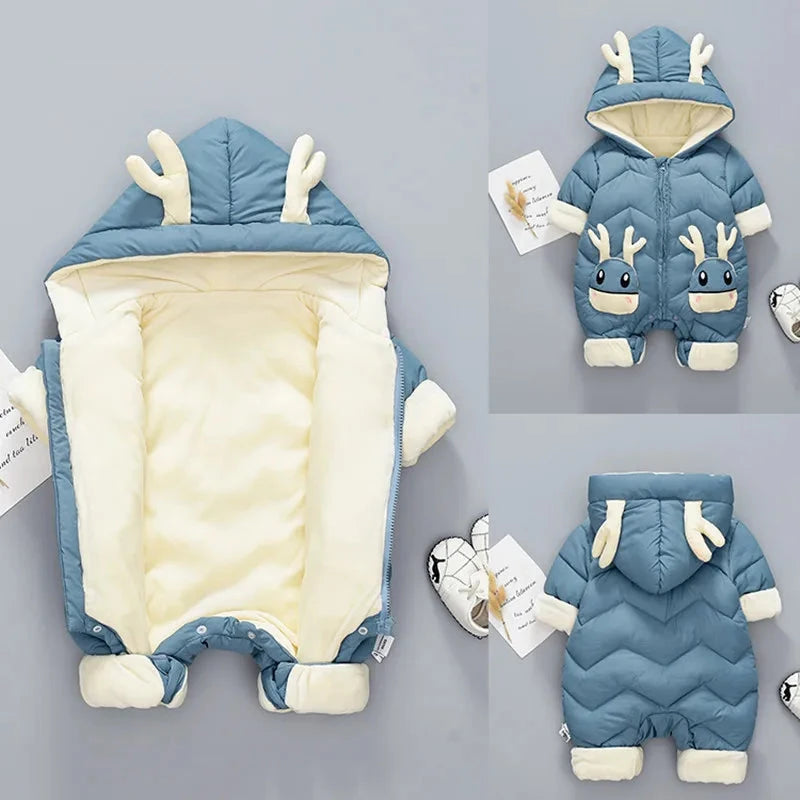 Plus Velvet Thick Winter Snowsuit